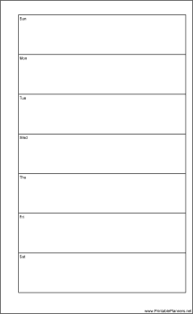 Printable Large Cahier Planner Week On One Page - Right