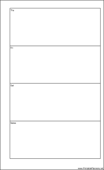 Printable Large Cahier Planner Week On Two Pages - Right