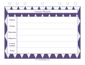 Printable Lesson Planner