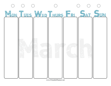 Printable March Weekly Planner