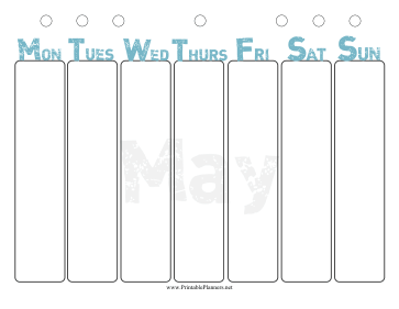 Printable May Weekly Planner