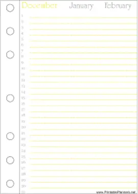 Printable Monthly Bullet Journal December
