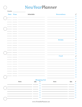 Printable New Year Planner