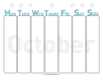 Printable October Weekly Planner