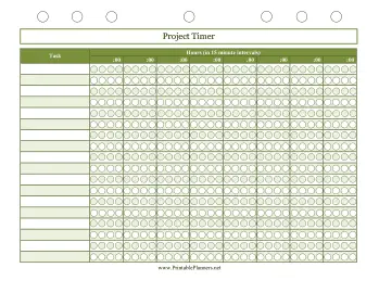 Printable Project Timer