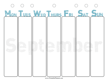 Printable September Weekly Planner