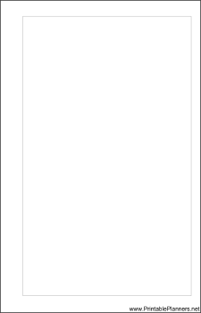 Printable Small Cahier Planner Blank Page - Right