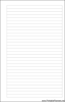 Printable Small Cahier Planner Lined Note Page - Right
