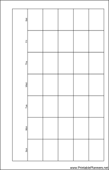 Printable Small Cahier Planner Month On A Page Landscape - Right