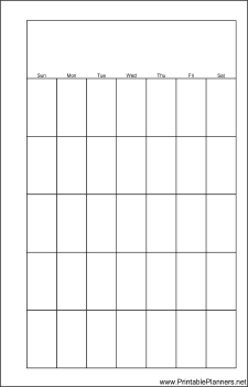 Printable Small Cahier Planner Month On A Page - Right