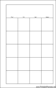 Printable Small Cahier Planner Month On Two Pages - Right