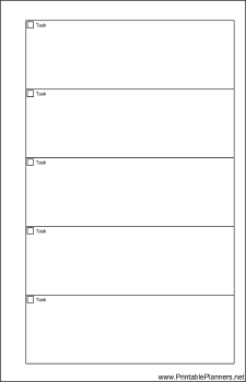 Printable Small Cahier Planner To Do List - Right