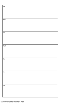 Printable Small Cahier Planner Week On One Page - Left