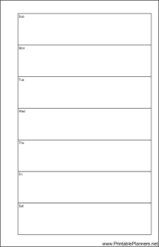Printable Small Cahier Planner Week On One Page - Right