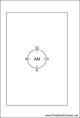 Printable Small Organizer Chronotebook Morning - Left