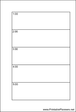 Printable Small Organizer Daily Planner-Day On Two Pages - Right