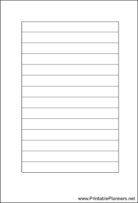 Printable Small Organizer Lined Note Page - Right