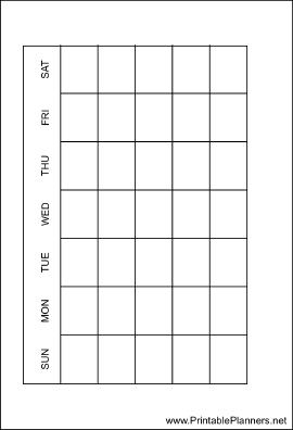 Printable Small Organizer Monthly Planner-Month On A Page - Left (landscape)