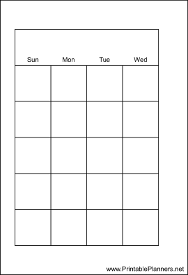 Printable Small Organizer Monthly Planner-Month On Two Pages - Left