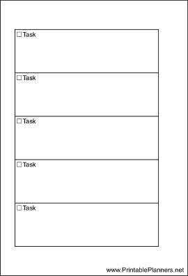 Printable Small Organizer To Do List - Left
