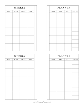 Printable Small Weekly Planner
