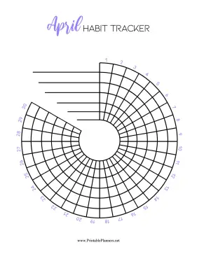 Printable Spiral Tracker April