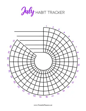 Printable Spiral Tracker July