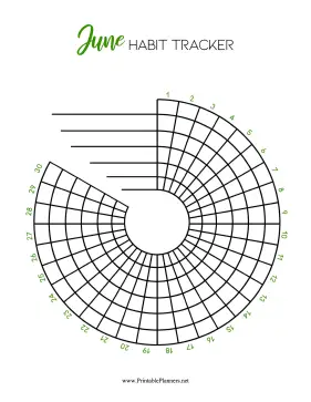 Printable Spiral Tracker June