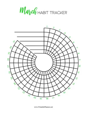 Printable Spiral Tracker March