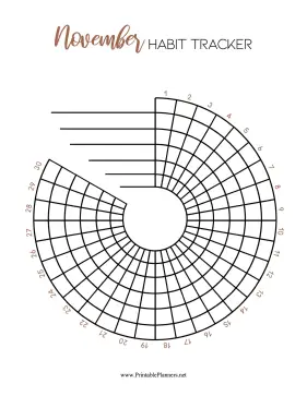 Printable Spiral Tracker November