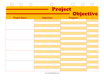 Printable Student Planner — Project Objective