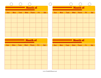 Printable Student Planner — Quarter Calendar