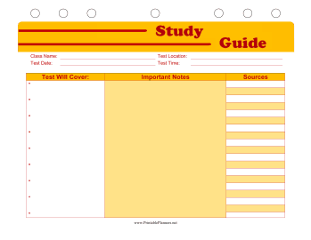Printable Student Planner — Study Guide