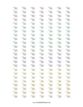 Printable Travel Day Stickers