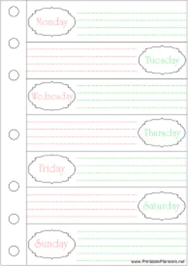 Printable Weekly Bullet Journal