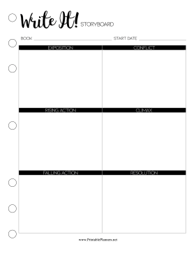 Printable Write It Storyboard