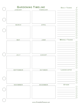 Printable Yearly Gardening Planner