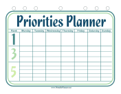 Printable 1-3-5 Weekly Planner