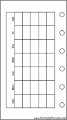 Printable Mini Organizer Monthly Planner-Month On A Page - Left (landscape)