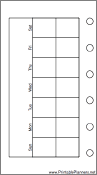 Printable Mini Organizer Monthly Planner-Month On Two Pages - Left (landscape)