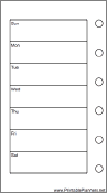 Printable Mini Organizer Weekly Planner-Week On A Page - Left