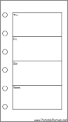 Printable Mini Organizer Weekly Planner-Week On Two Pages - Right