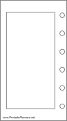 Printable Mini Organizer Blank Page - Left