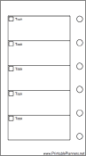 Printable Mini Organizer To Do List - Left