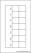 Printable Hipster Organizer Monthly Planner-Month On Two Pages-First Page (landscape)