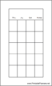 Printable Hipster Organizer Monthly Planner-Month On Two Pages-Second Page (portrait)