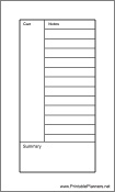 Printable Hipster Organizer Cornell Note Page