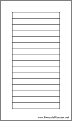 Printable Hipster Organizer Lined Note Page (portrait)