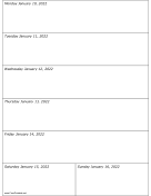 Printable 01/10/2022 Weekly Calendar-portrait
