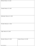 Printable 02/14/2022 Weekly Calendar-portrait